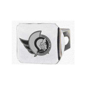Ottawa Senators Chrome Metal Hitch Cover with Chrome Metal 3D Emblem