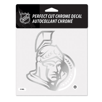 Ottawa Senators Decal 6x6 Perfect Cut Chrome