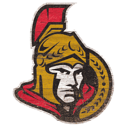 Ottawa Senators Distressed Logo Cutout Sign