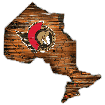 Ottawa Senators Distressed State Cutout Sign