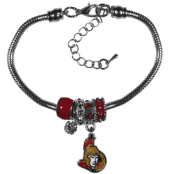 Ottawa Senators Euro Bead Bracelet