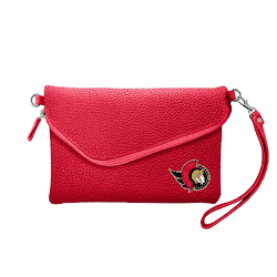 Ottawa Senators Fold Over Crossbody Pebble Light Red