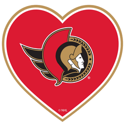 Ottawa Senators Heart Decal