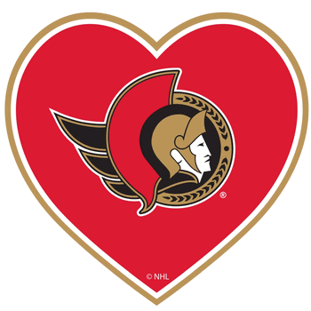 Ottawa Senators Heart Decal