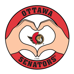 Ottawa Senators Heart Hands Decal