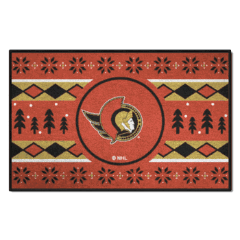 Ottawa Senators Holiday Sweater Starter Mat Accent Rug - 19in. x 30in.