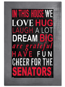Ottawa Senators In This House 11x19 Sign