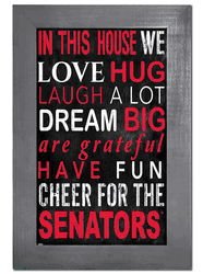 Ottawa Senators In This House 11x19 Sign