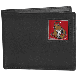 Ottawa Senators Leather Bi-fold Wallet Packaged in Gift Box