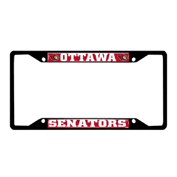 Ottawa Senators Metal License Plate Frame Black Finish