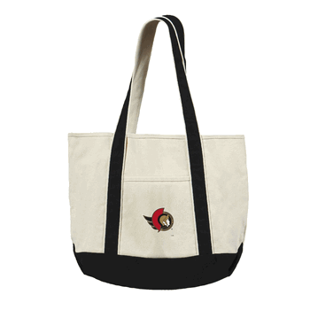 Ottawa Senators NHL Canvas Tote with Colored Strap