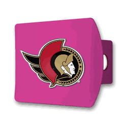 Ottawa Senators Pink Metal Hitch Cover with  3D Color Emblem