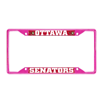 Ottawa Senators Pink Metal License Plate Frame - 6.25