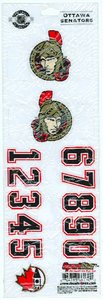 Ottawa Senators Sportstar Officially Licensed Authentic Center Ice NHL Hockey Helmet Decal Kit