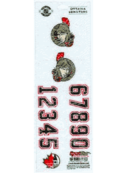 Ottawa Senators Sportstar Officially Licensed Authentic Center Ice NHL Hockey Helmet Decal Kit