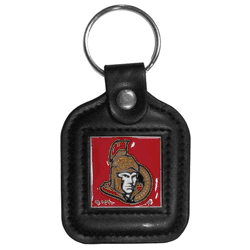 Ottawa Senators Square Leatherette Key Chain