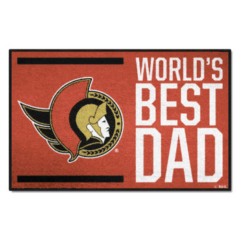 Ottawa Senators Starter Mat Accent Rug - 19in. x 30in. World's Best Dad Starter Mat