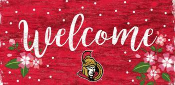Ottawa Senators Welcome Floral 6x12 Sign