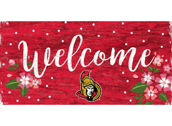 Ottawa Senators Welcome Floral 6x12 Sign