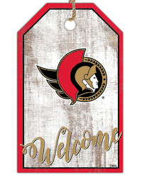 Ottawa Senators Welcome Team Tag 11x19 Sign