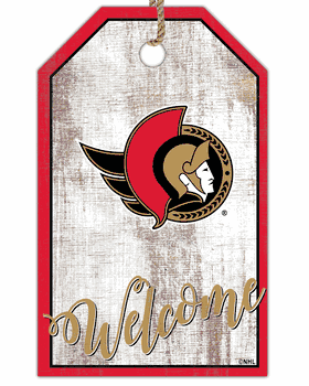 Ottawa Senators Welcome Team Tag 11x19 Sign