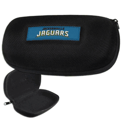 Our Jacksonville Jaguars hard sunglass cases are a great way to protect your sunglasses. The hard molded shell protects the glasses from being crushed or damaged from dropping. The zippered closure prevents accidental opening and the soft lining protects the lenses from scratches.