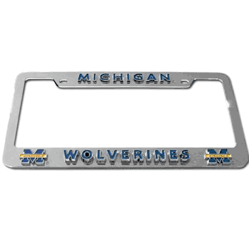 Our Michigan Wolverines tag frame is the perfect way to show off your team pride everyday! The high polish frame features raised lettering and logos with expertly enameled team colors