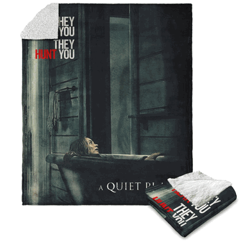 Paramount A Quiet Place Hiding Silk Touch Sherpa Throw 50X60 Inches