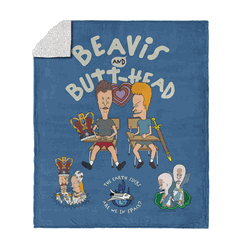 Paramount Beavis and Butthead Classic Silk Touch Sherpa Throw Blanket 50x60 inches