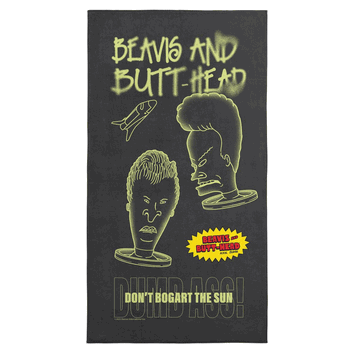 Paramount Beavis and Butthead Don't Bogart The Sun Beach Towel 30x60 inches