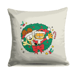 Paramount Garfield Garf Odie Wreath Throw Pillow 18X18 Inches