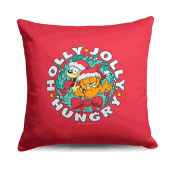 Paramount Garfield Holly Jolly Hungry Throw Pillow 18X18 Inches