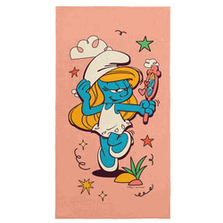 Paramount Smurfs Glam Smurfette Beach Towel 30x60 inches