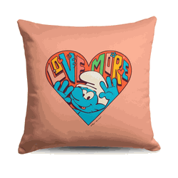 Paramount Smurfs Love More Throw Pillow 18x18 inches