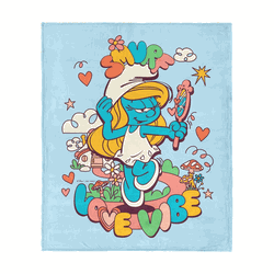 Paramount Smurfs Smurf Love Vibe Silk Touch Throw Blanket 40x50 inches