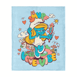 Paramount Smurfs Smurf Love Vibe Silk Touch Throw Blanket 50x60 inches