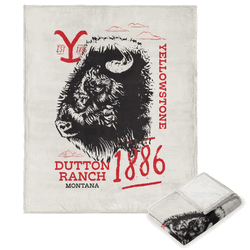 Paramount Yellowstone Bison Head Silk Touch Throw 50x60 Inches