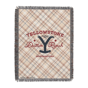 Paramount Yellowstone Bozeman Plaid Woven Tapestry Throw 48x60 Inches