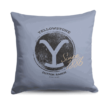 Paramount Yellowstone Dutton Ranch Throw Pillow 18x18 Inches