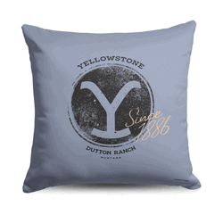 Paramount Yellowstone Dutton Ranch Throw Pillow 18x18 Inches