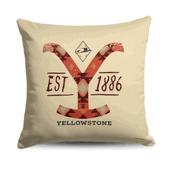 Paramount Yellowstone Est 1886 Throw Pillow 18x18 Inches
