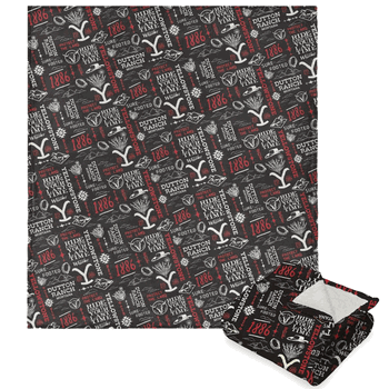Paramount Yellowstone Holiday Ride Silk Touch Sherpa Throw 50x60 Inches