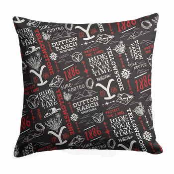 Paramount Yellowstone Holiday Ride Throw Pillow 18x18 Inches