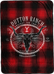 Paramount Yellowstone Protect The Family Micro Raschel Throw Blanket 46x60 Inches