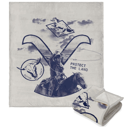 Paramount Yellowstone Protect The Land Silk Touch Sherpa Throw 50x60 Inches