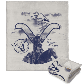 Paramount Yellowstone Protect The Land Silk Touch Sherpa Throw 50x60 Inches