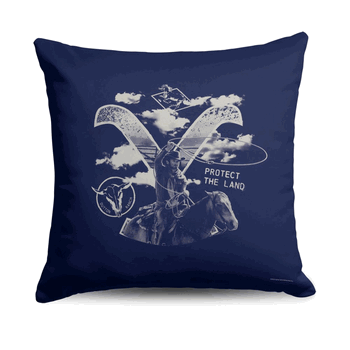 Paramount Yellowstone Protect The Land Throw Pillow 18x18 Inches