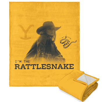 Paramount Yellowstone Rattlesnake Silk Touch Sherpa Throw 50x60 Inches