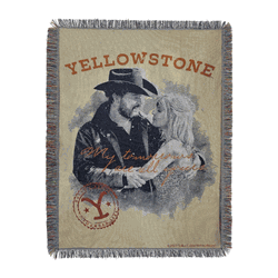 Paramount Yellowstone Rip And Beth Woven Tapestry Throw 48x60 Inches