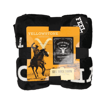 Paramount Yellowstone Whiskey Label Micro Raschel Throw Blanket 46x60 Inches